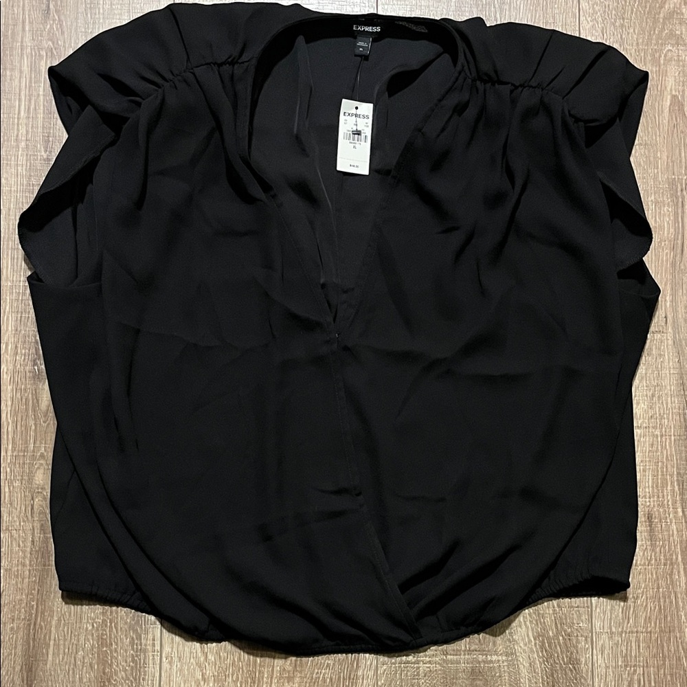 Women’s Express Black Sleeveless Structured Women's Blouse XL